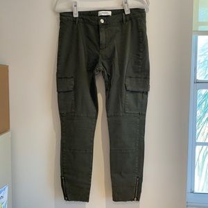 Zara Woman Premium Denim dark green jeans